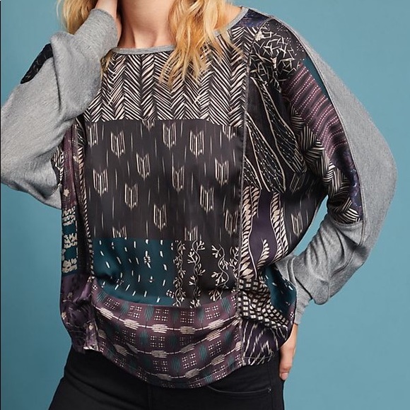 Anthropologie TINY Micah Silky Draped Top